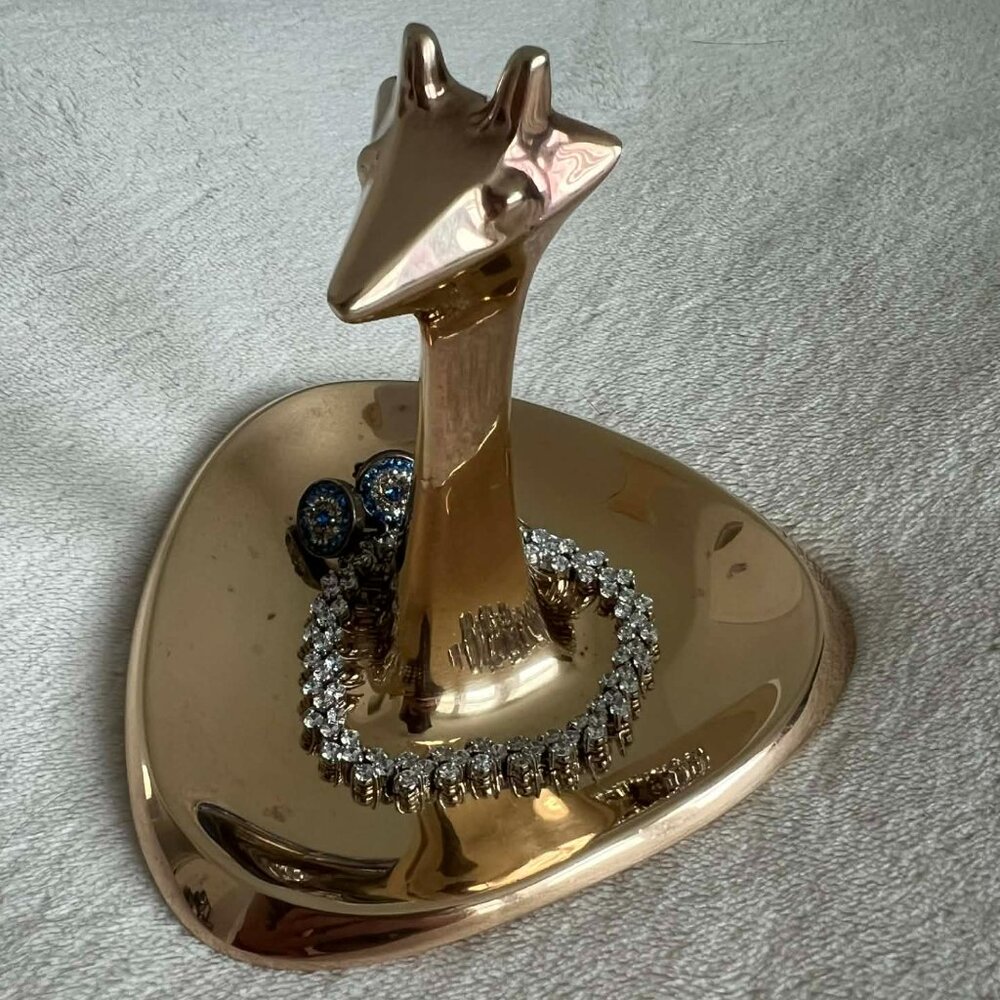 Rare Jonathan Adler Brass Giraffe Jewelry Dish